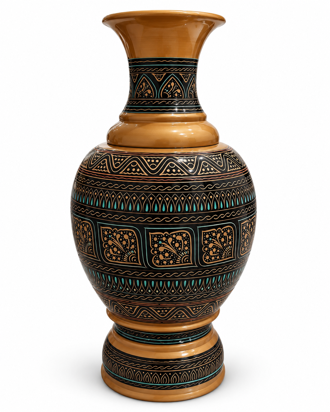 Handcrafted Decorative Vase with Intricate Patterns
