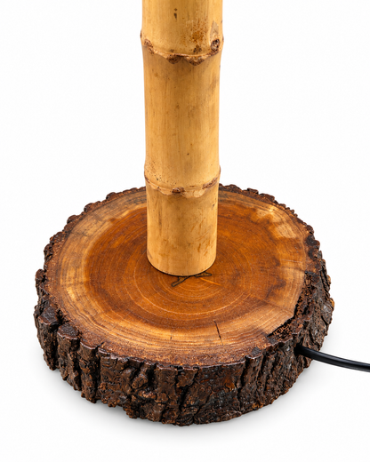 Handcrafted Bamboo Wood Table Lamp