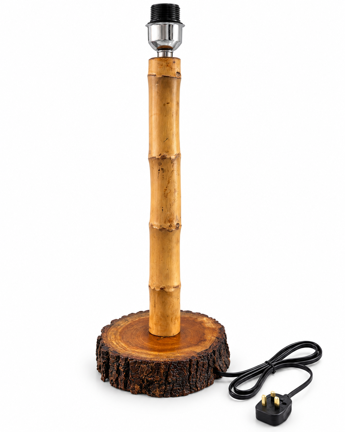Handcrafted Bamboo Wood Table Lamp