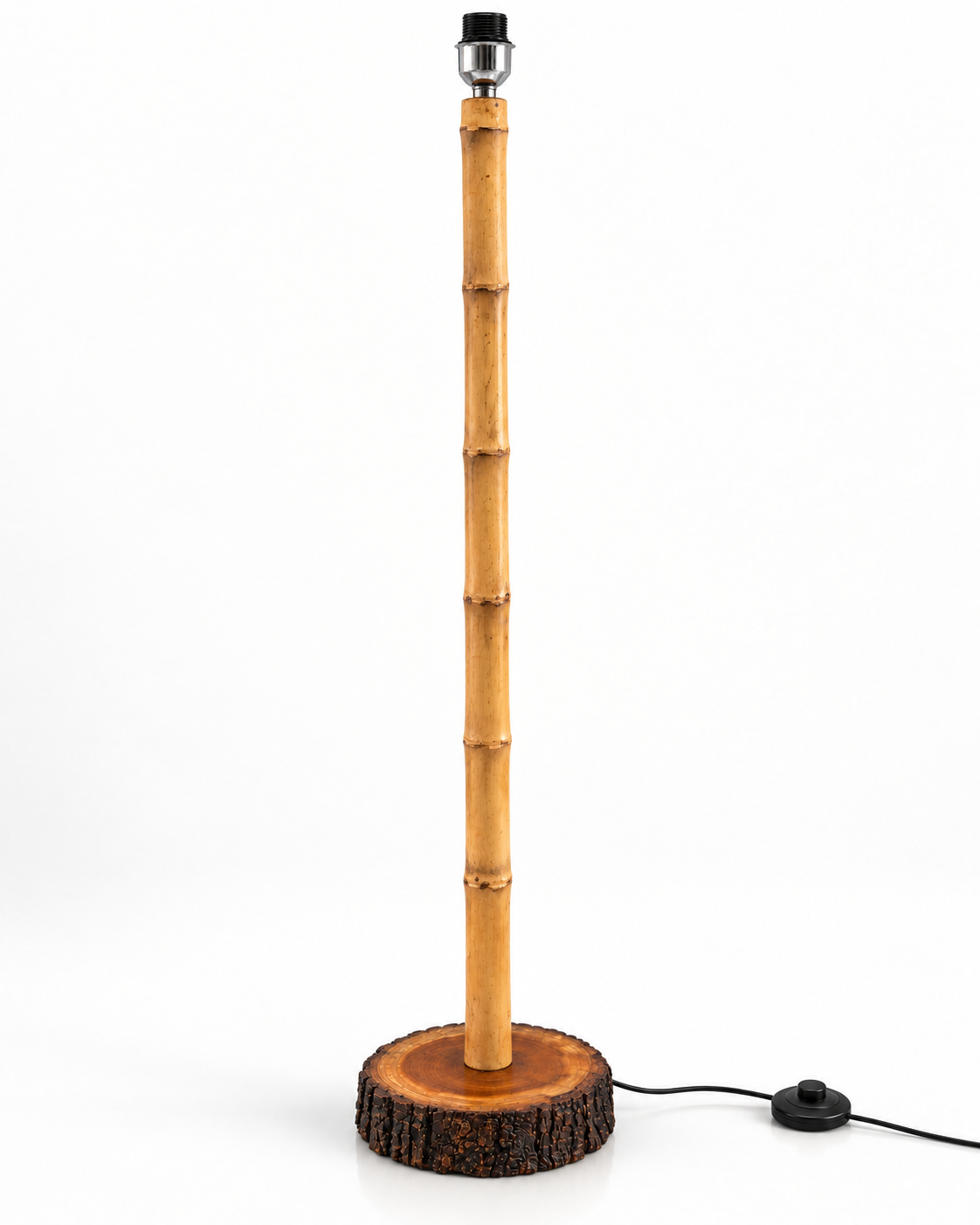 Handmade Natural Bamboo Wood Floor Lamp