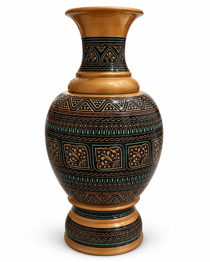 Handcrafted Decorative Vase with Intricate Patterns