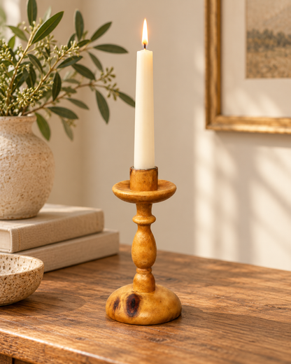 Handcrafted Wooden Candle Holder