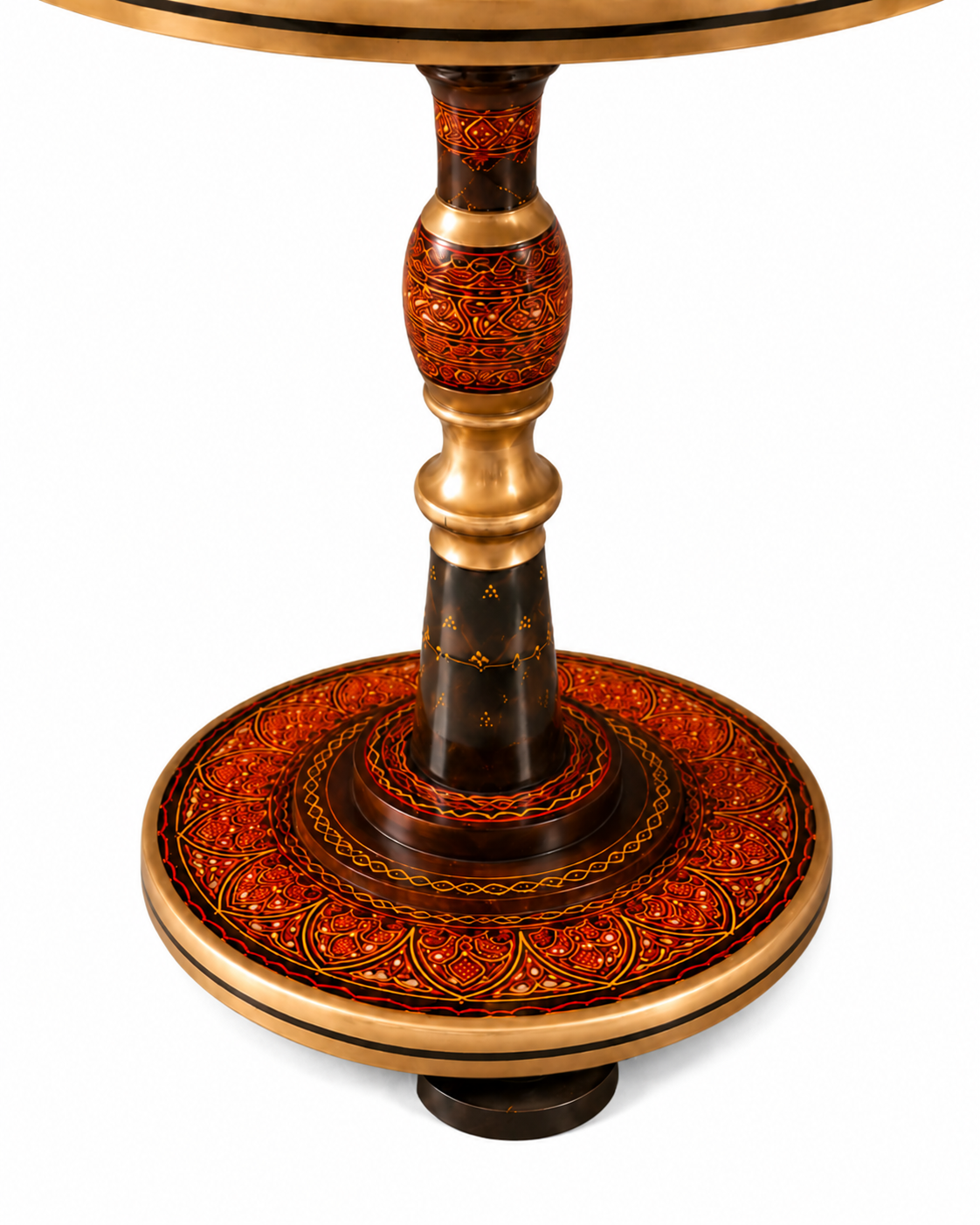 Hand Painted Wooden Coffee Table | Walnut & Resin