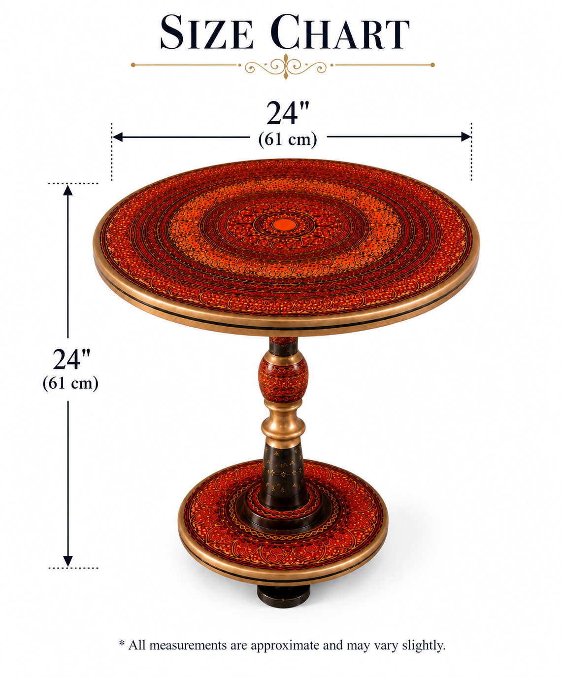 Hand Painted Wooden Coffee Table | Walnut & Resin