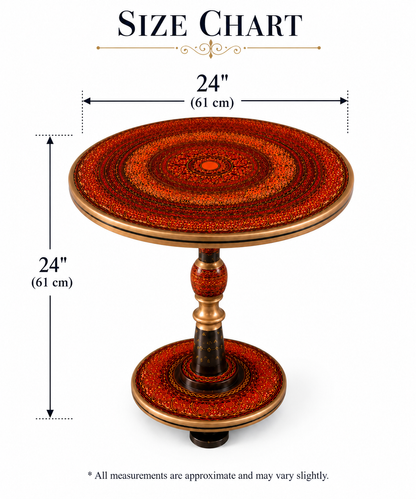 Hand Painted Wooden Coffee Table | Walnut & Resin