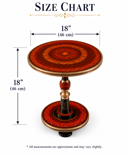 Hand Painted Wooden Coffee Table | Walnut & Resin