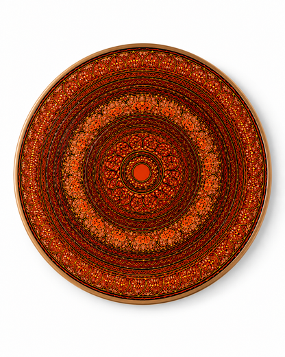Hand Painted Wooden Coffee Table | Walnut & Resin